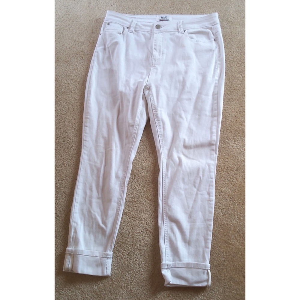 H + H BY HARMONY & HAVOC WHITE SIZE 12 JEANS WITH CUFFS